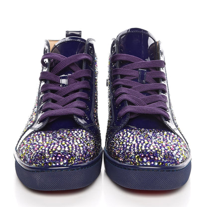 Christian Louboutin Mens Patent Strass Louis Flat Sneakers 41 Purple Pop 2 of 10