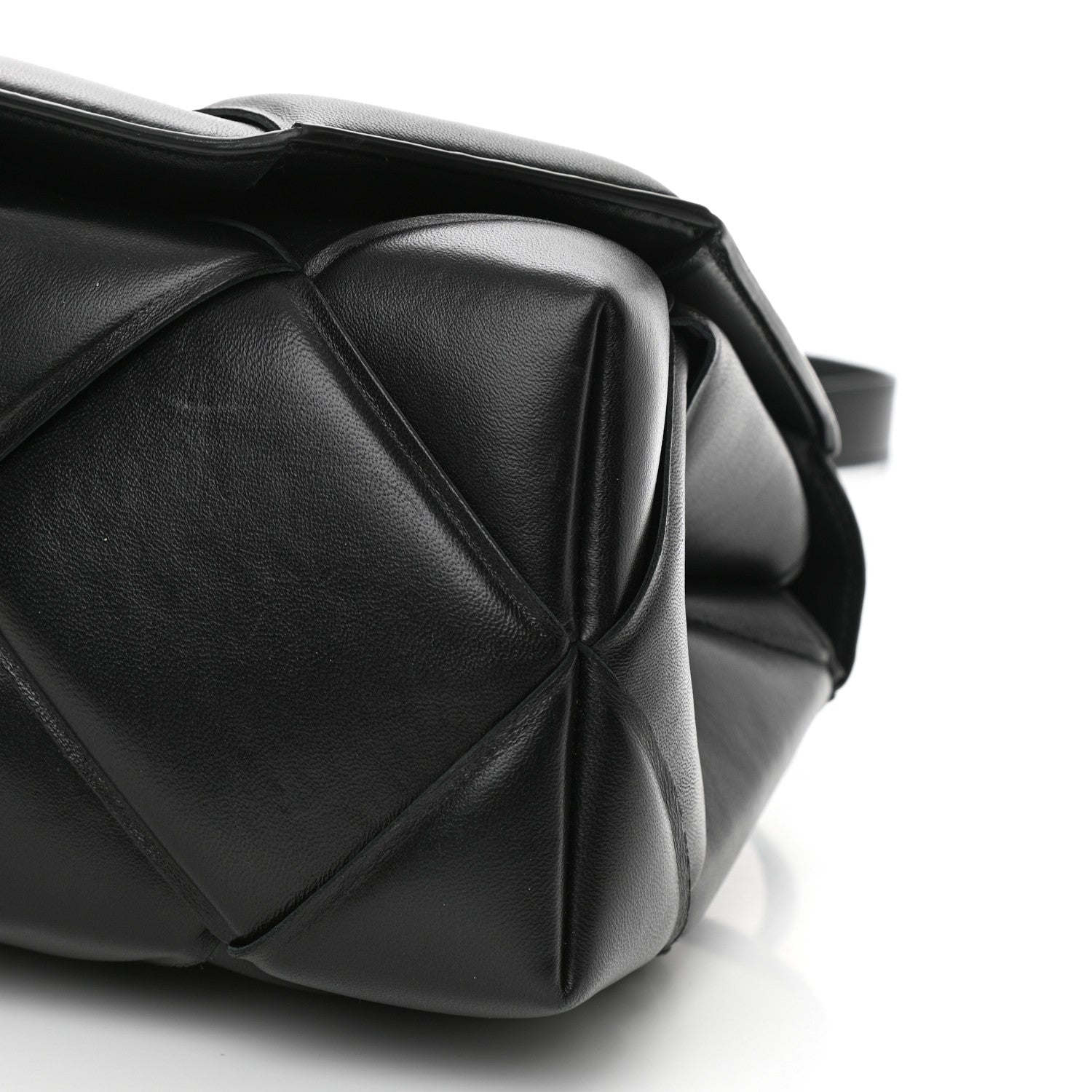 Bottega Veneta Nappa Intreccio Padded Top Handle Shoulder Bag Black 8 of 8