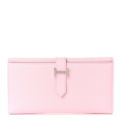 Hermes Chevre Mysore Tri-Fold Bearn Wallet Rose Sakura 1 of 10