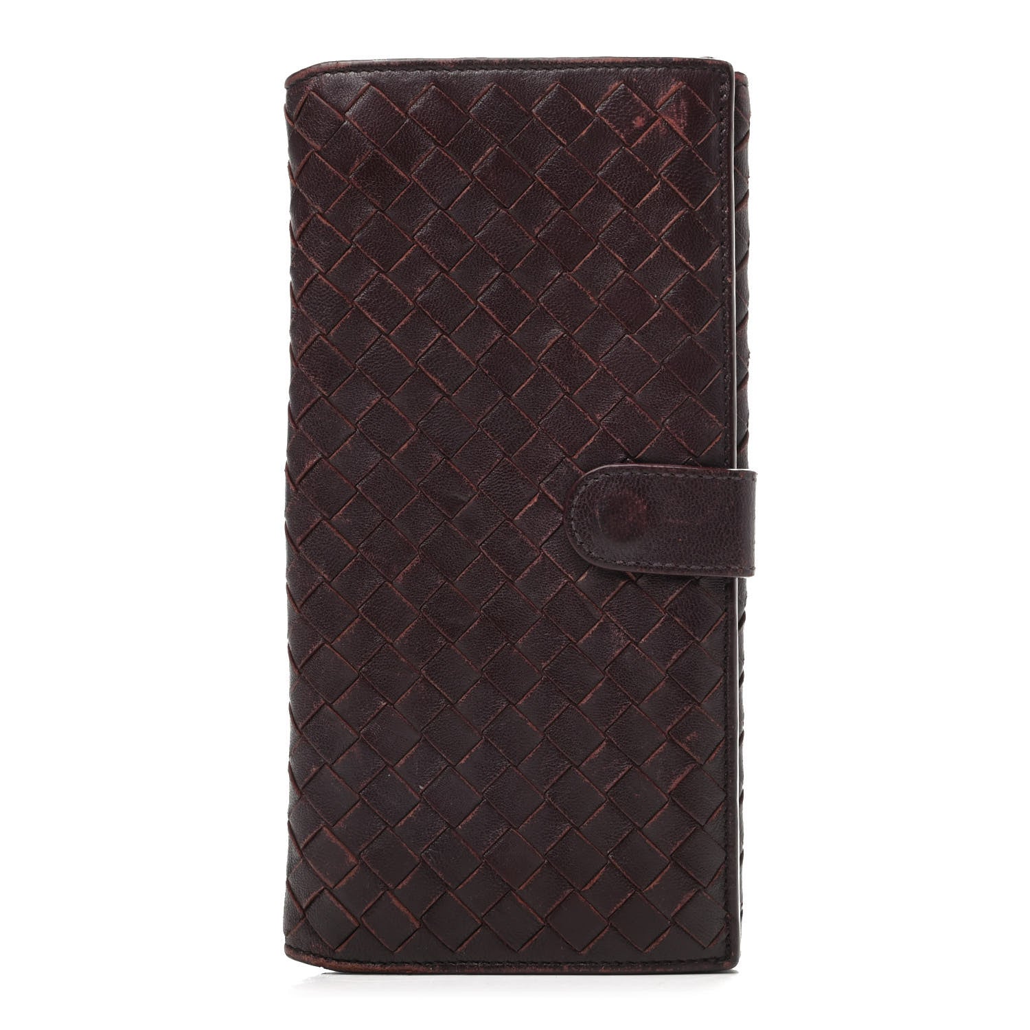 Bottega Veneta Nappa Intrecciato Continental Snap Wallet Ebano 1 of 9