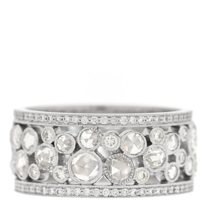 Tiffany Platinum Diamond Cobblestone Band Ring 57 8 3 of 5