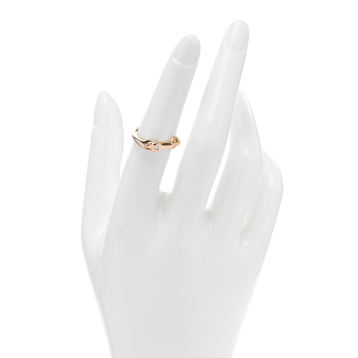 Hermes 18K Rose Gold Diamond TPM Galop Ring 52 6 4 of 6