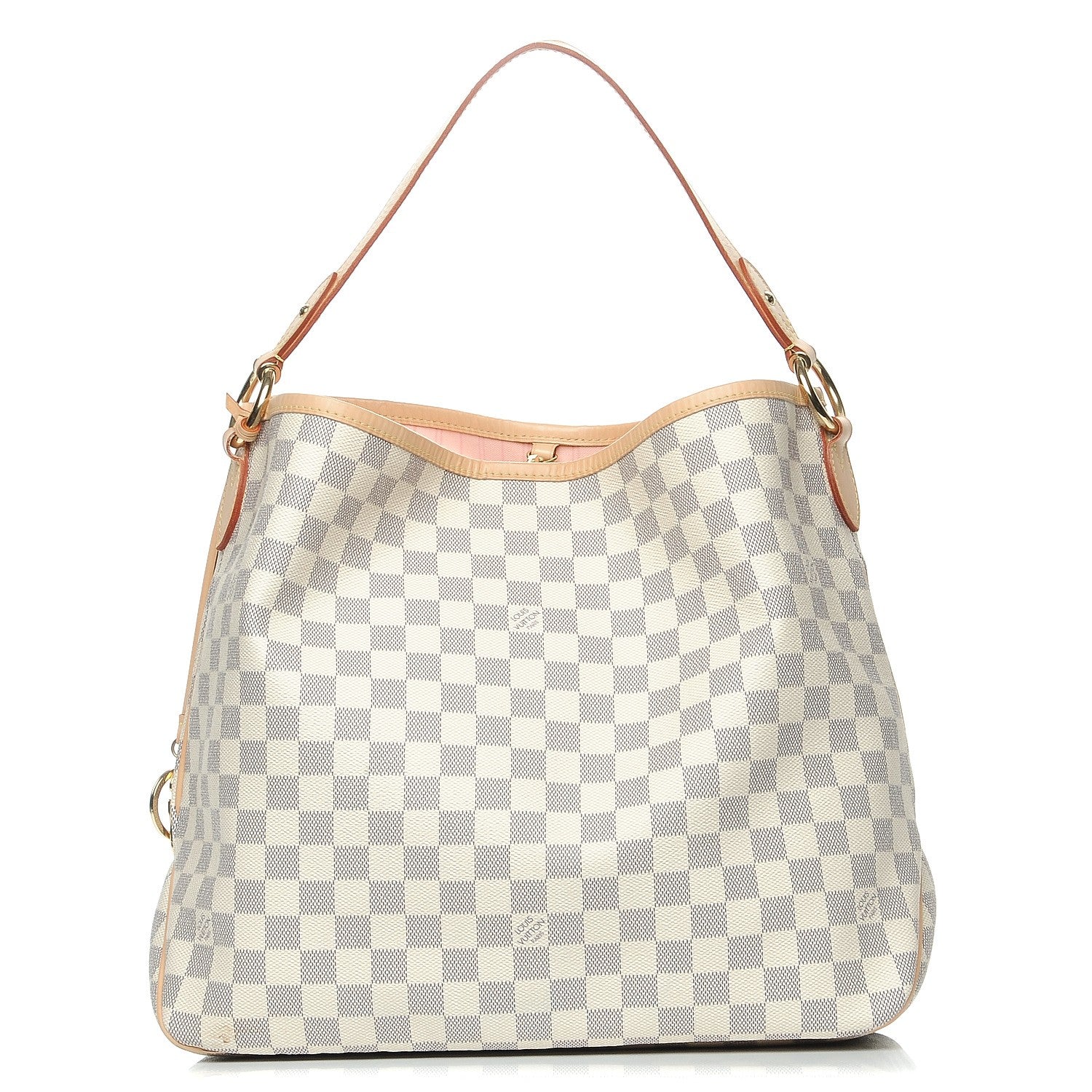 Louis Vuitton Damier Azur Delightful MM Rose Ballerine 1 of 9