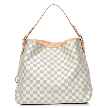 Louis Vuitton Damier Azur Delightful MM Rose Ballerine 1 of 9