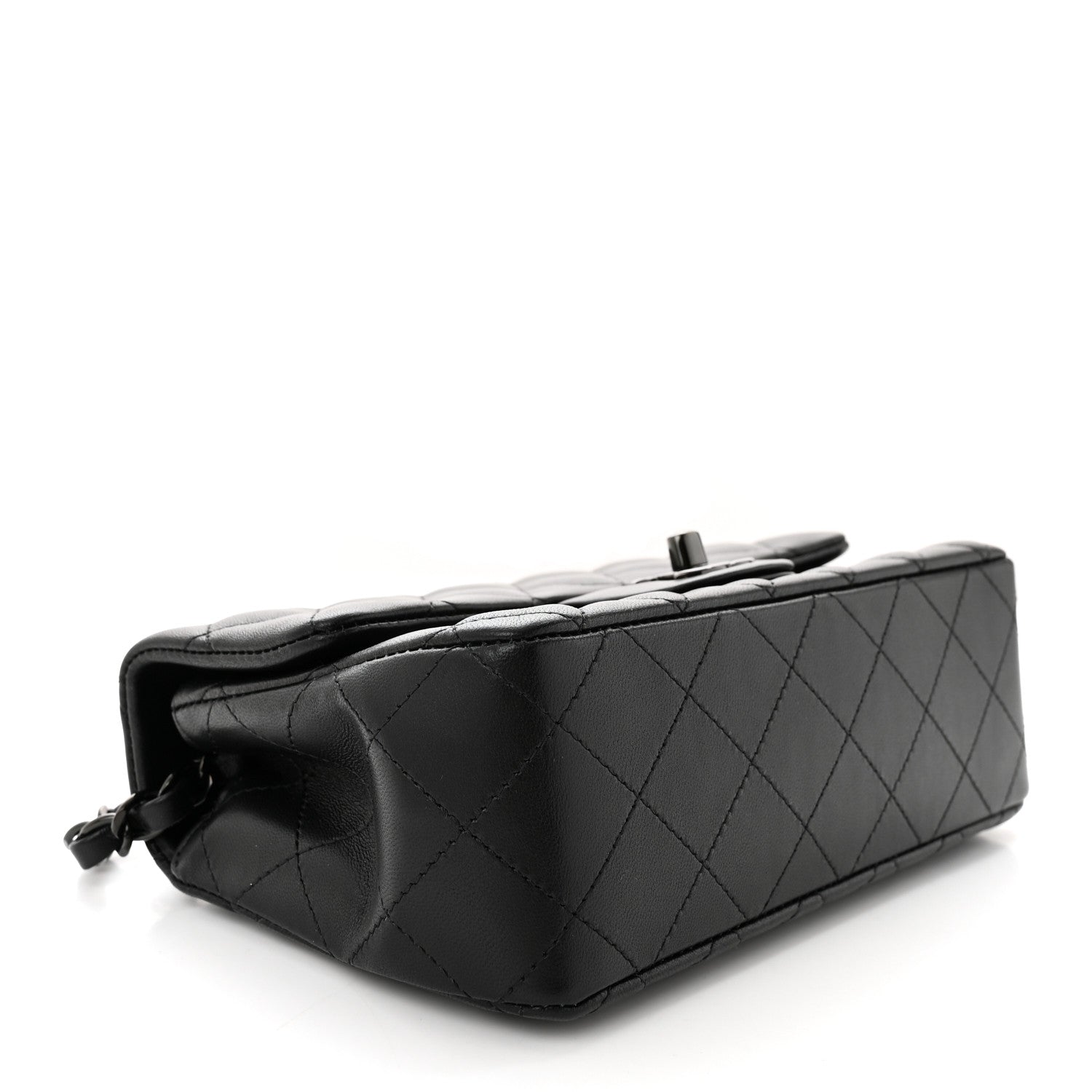 Chanel Lambskin Quilted Mini Rectangular Flap So Black 4 of 11