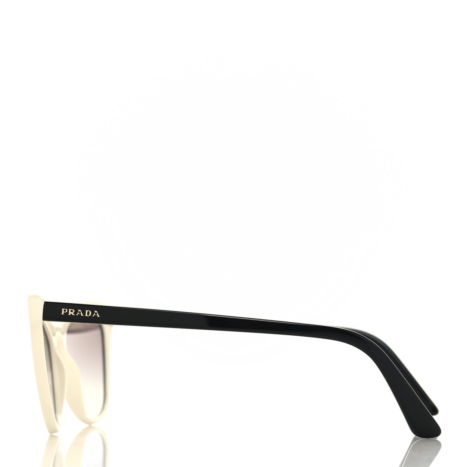 Prada Acetate Cat Eye Sunglasses SPR 01V White Black 3 of 7