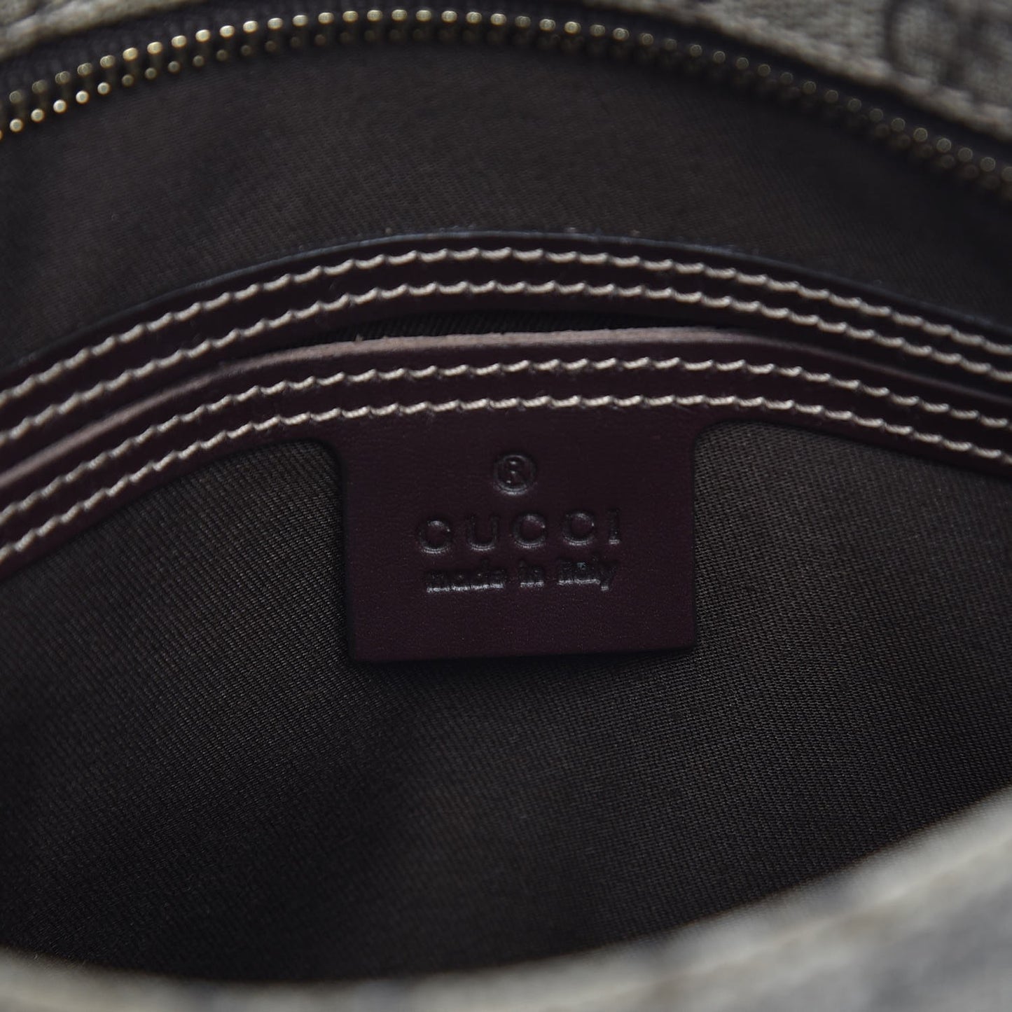 GG Supreme Monogram Small Flat Messenger Bag Dark Brown
