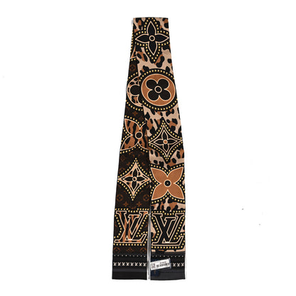 Louis Vuitton Silk Monogram LV World Bandeau Brown 2 of 4