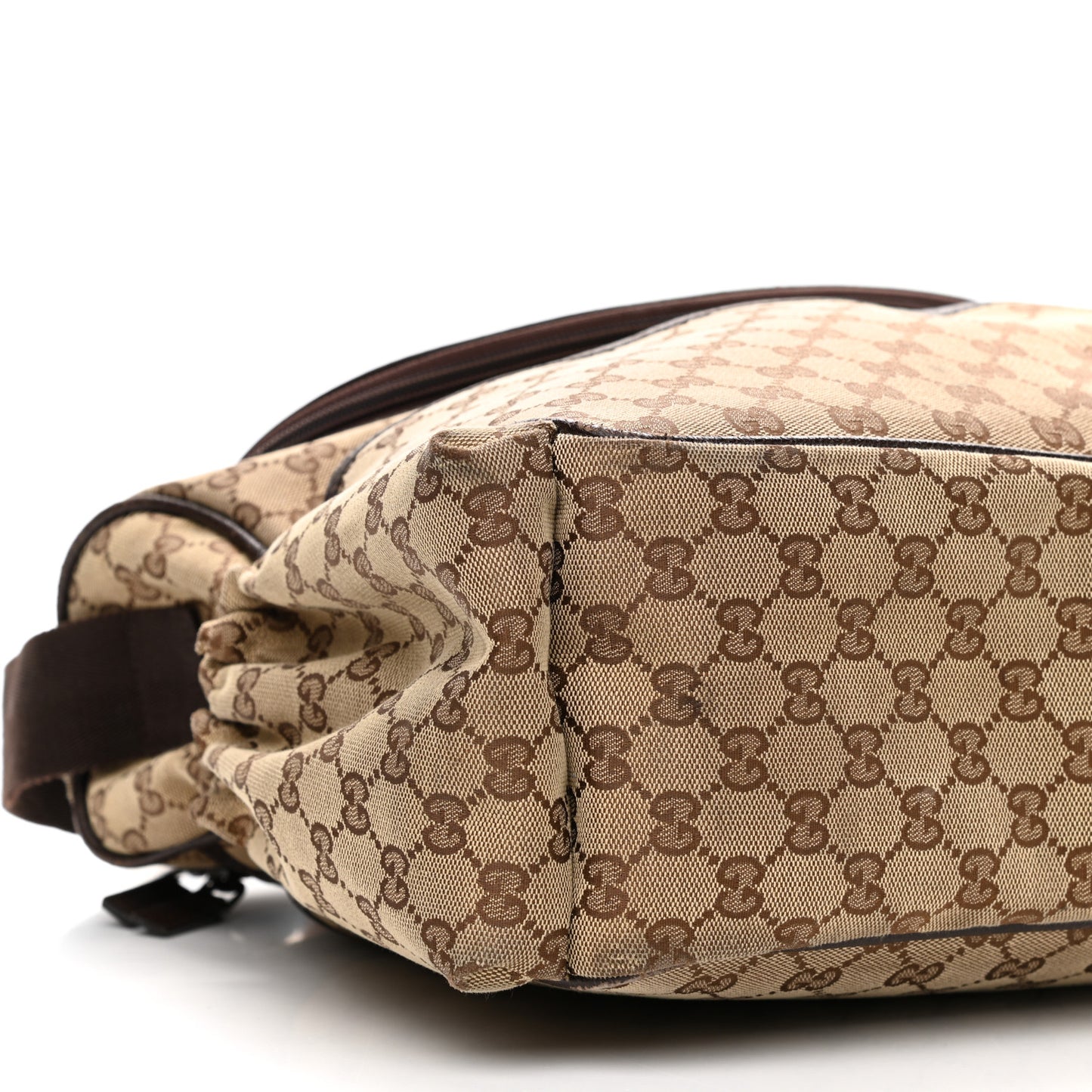 Monogram Natural Pigskin Large Diaper Bag Beige Ebony Cocoa Dark Chocolate