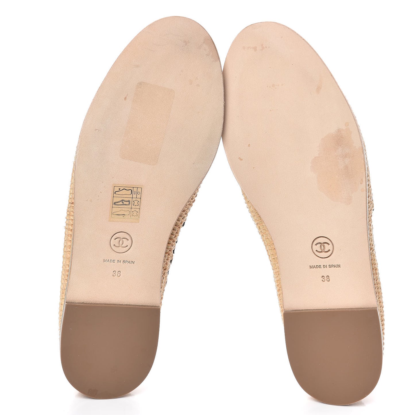 Satin Grosgrain CC Espadrilles 38 Black