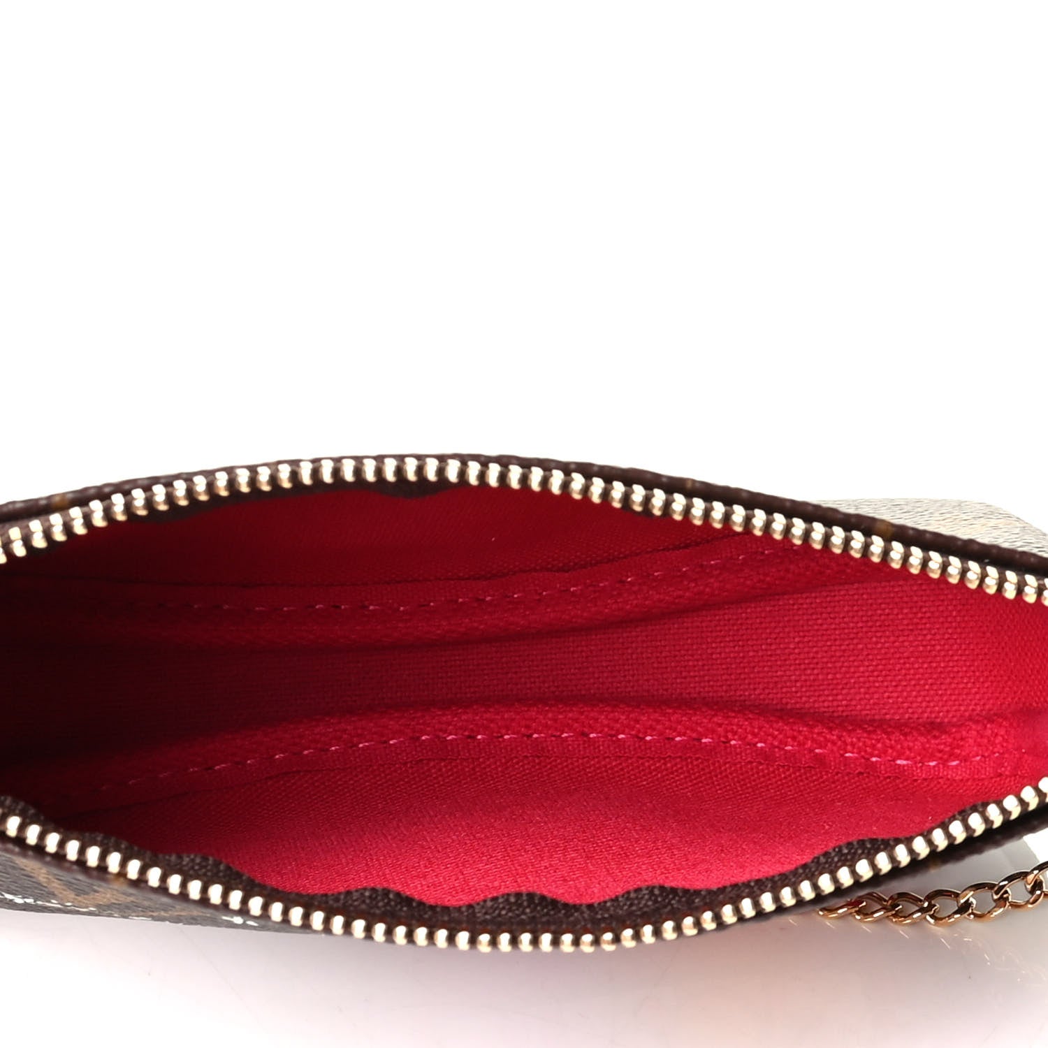 Louis Vuitton Monogram 2019 Christmas Animation Mini Courchevel Pochette Accessories Fuchsia 4 of 6