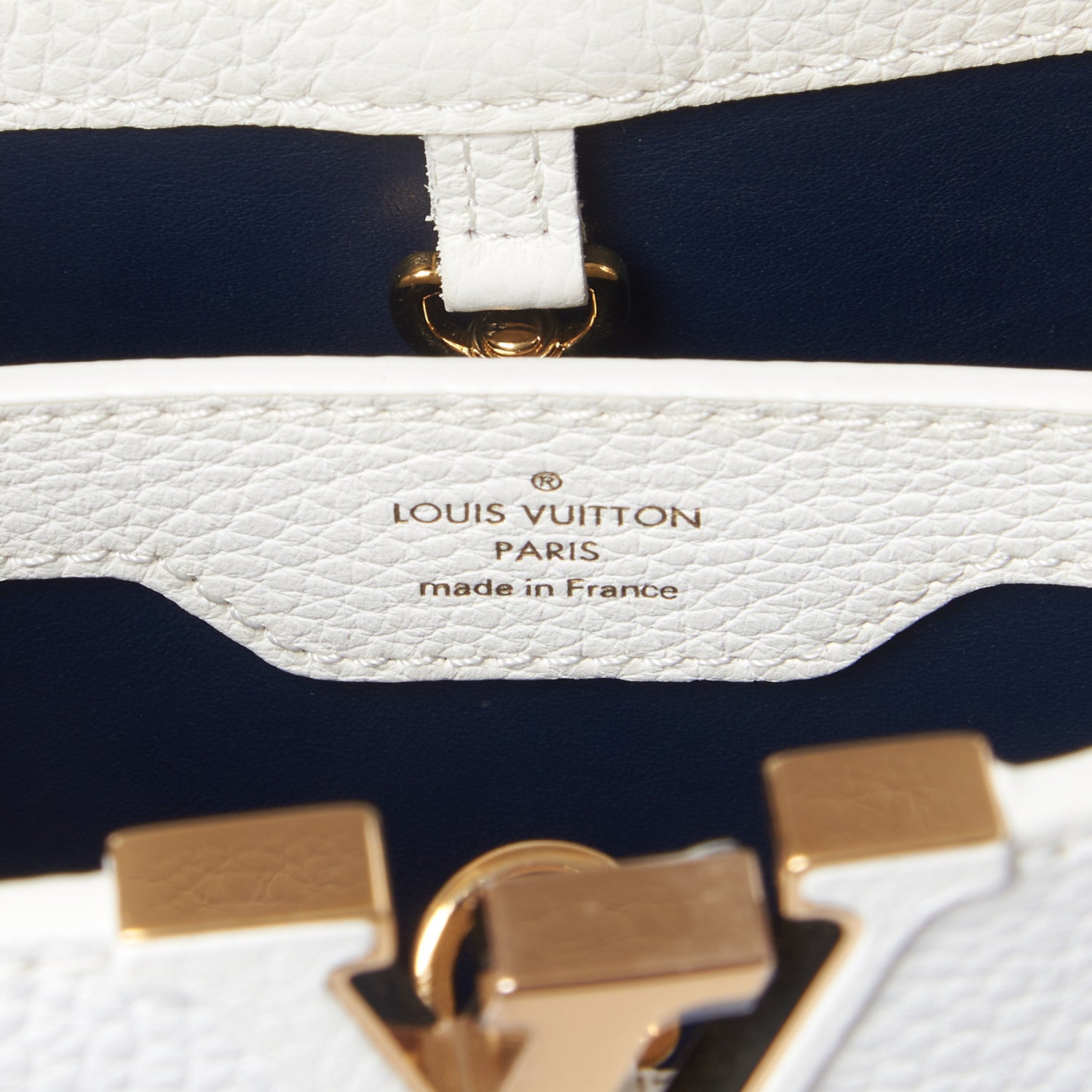 Louis Vuitton Taurillon Capucines PM Blue Marine 8 of 8