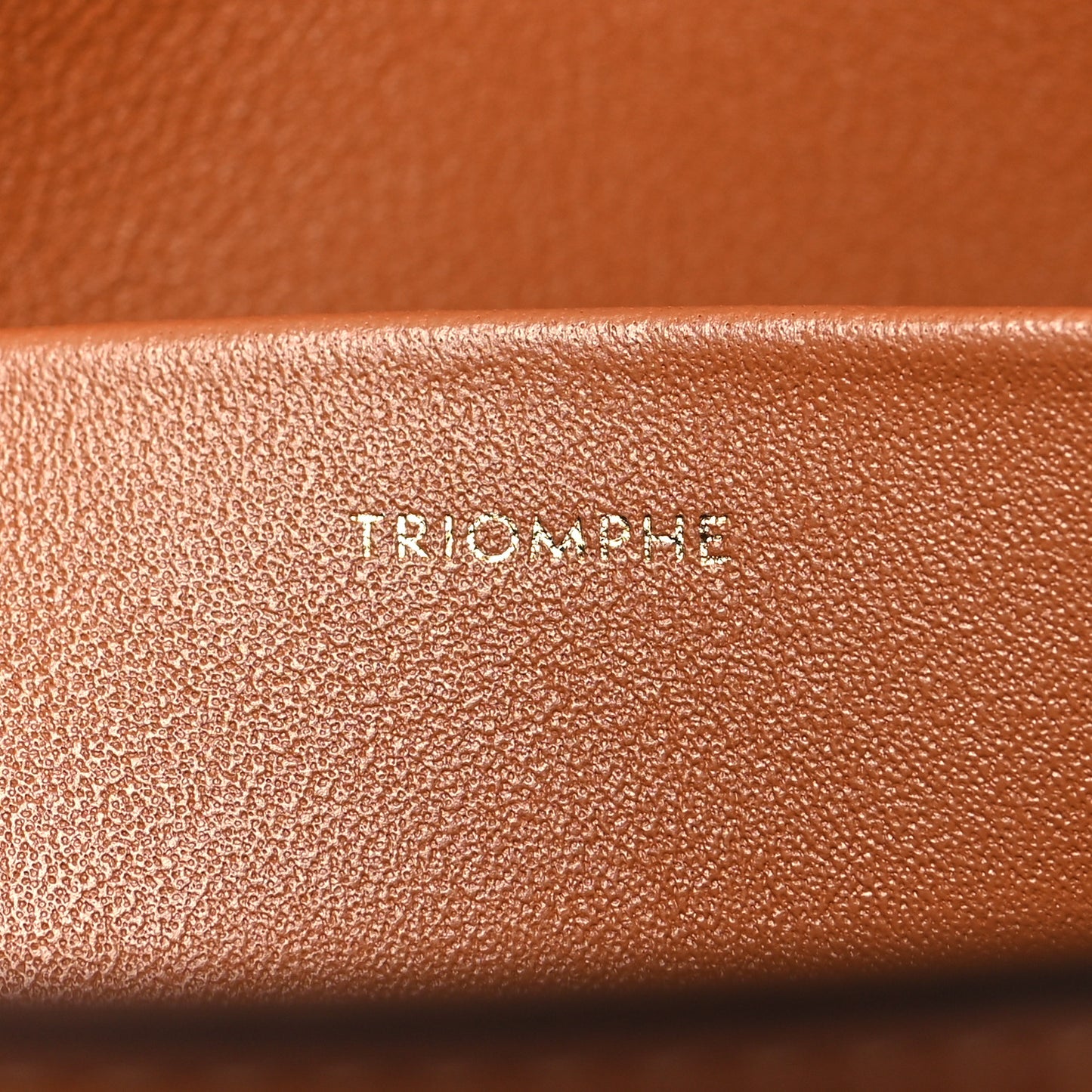 Natural Calfskin Triomphe Shoulder Bag Tan