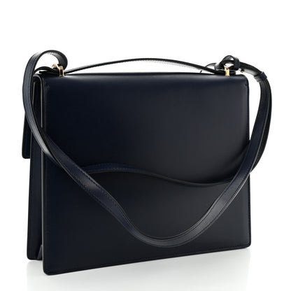 Salvatore Ferragamo Calfskin Marisol Top Handle Shoulder Bag Navy 3 of 10