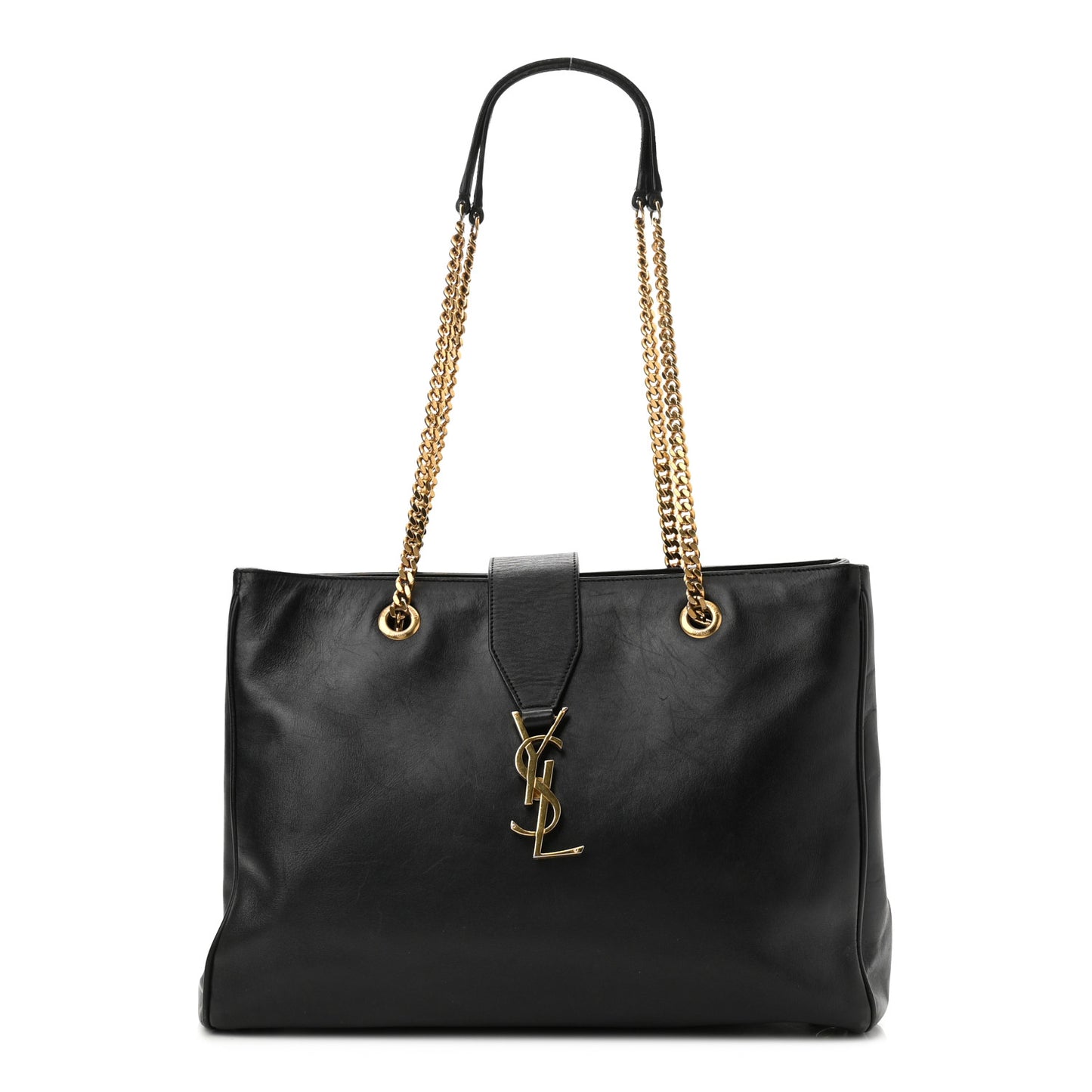 Soft Calfskin Monogram Cassandre Shopper Black