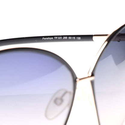 Tom Ford Penelope Vintage Round Sunglasses TF320 Black 5 of 7