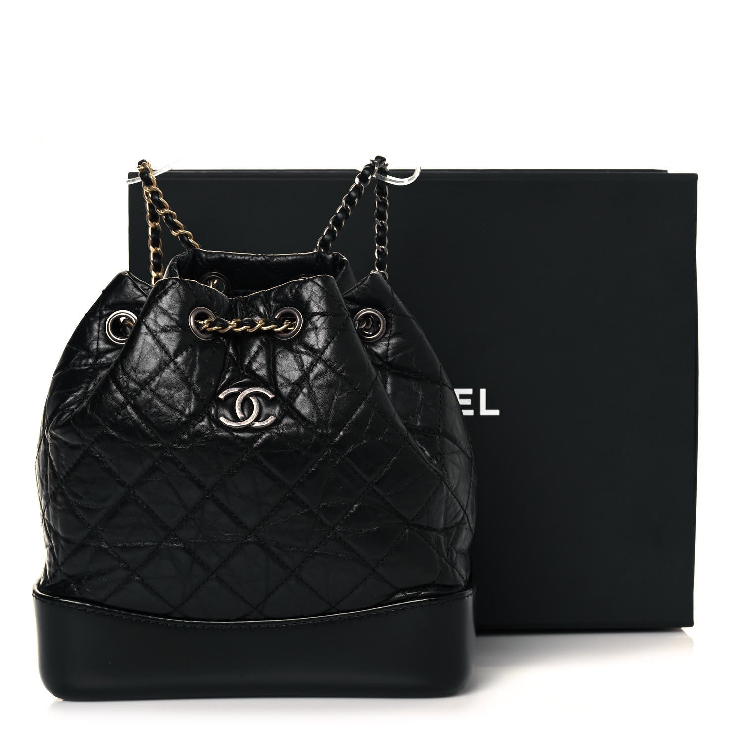 Chanel Aged Calfskin Quilted Small Gabrielle Backpack Black 12 of 12