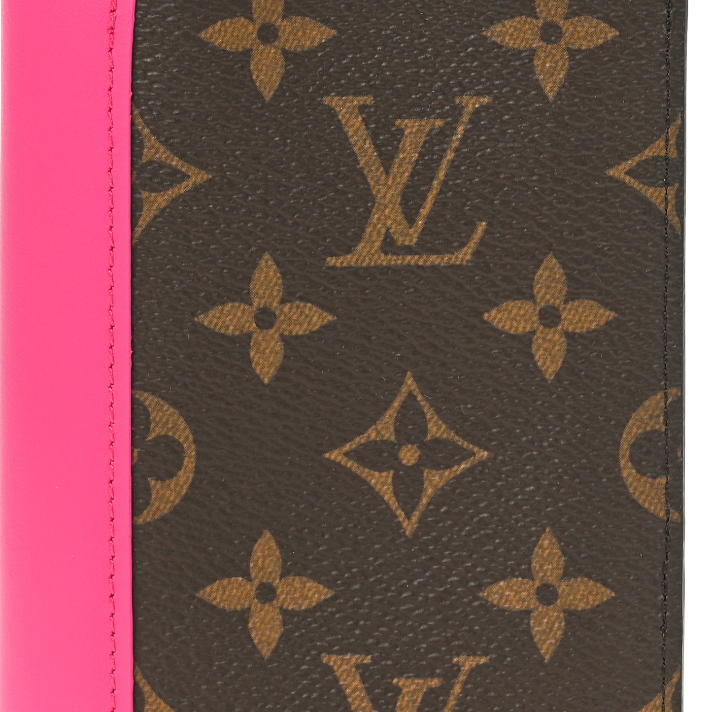 Monogram Macassar Passport Cover Fuchsia
