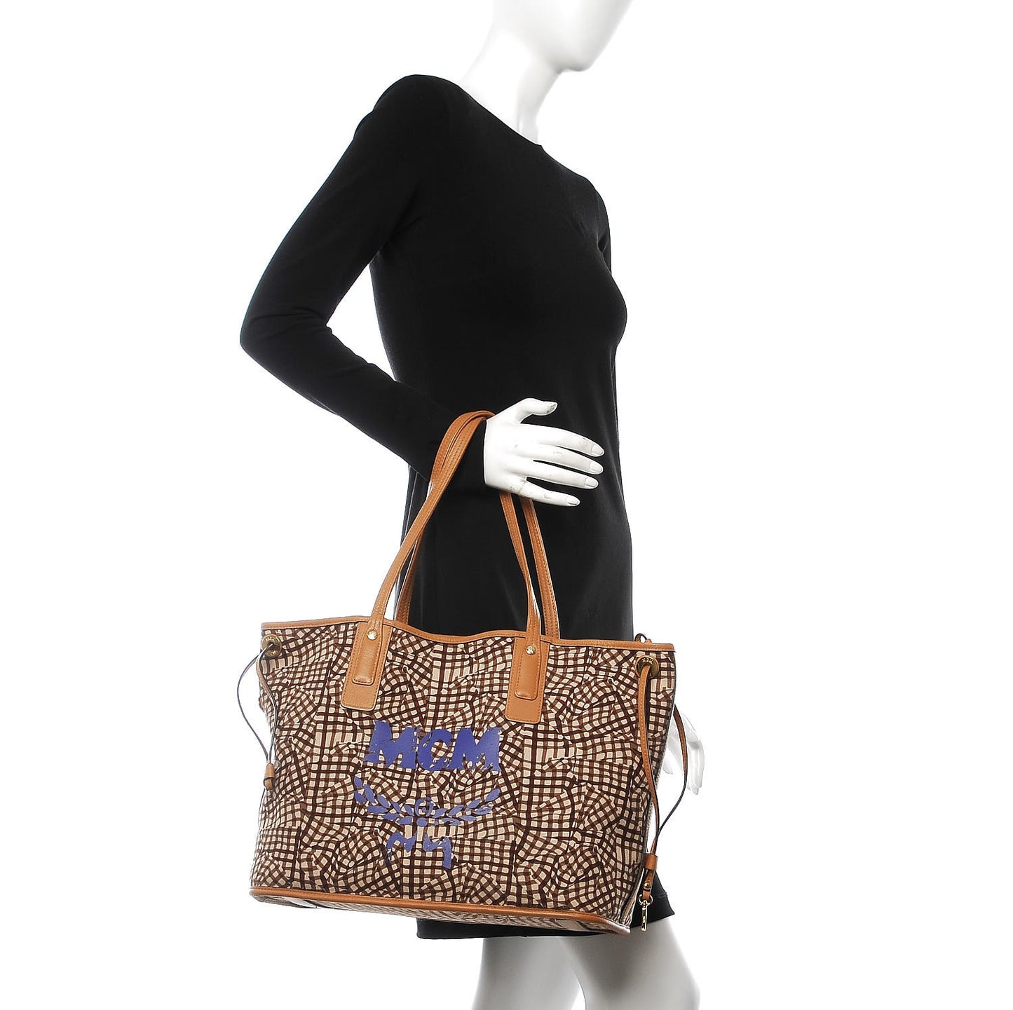 Visetos Medium Liz Reversible Shopper Tote Cognac