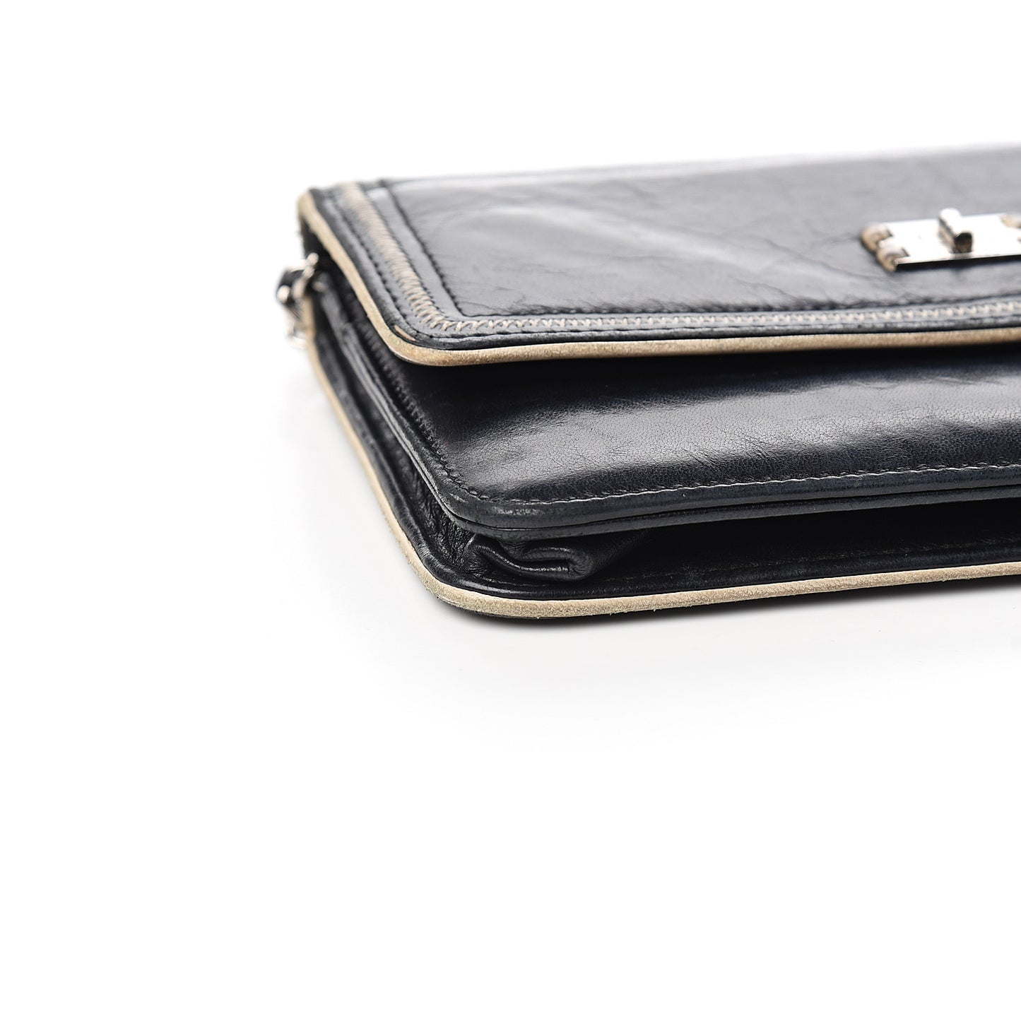 Lambskin Reissue Wallet On Chain WOC Black