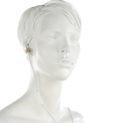 Chanel Swarovski Crystal CC Star Earphone Charms Gold 4 of 7