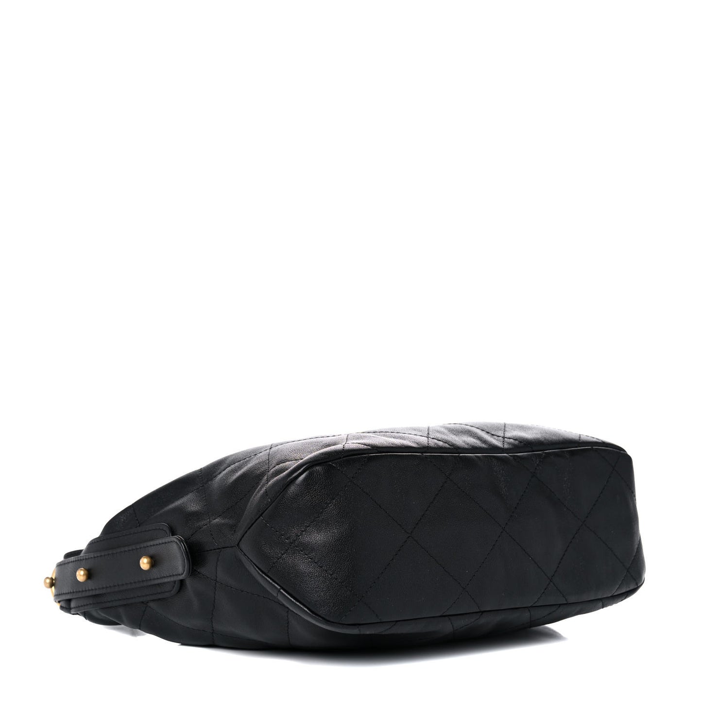 Calfskin Quilted Daily Hobo Black