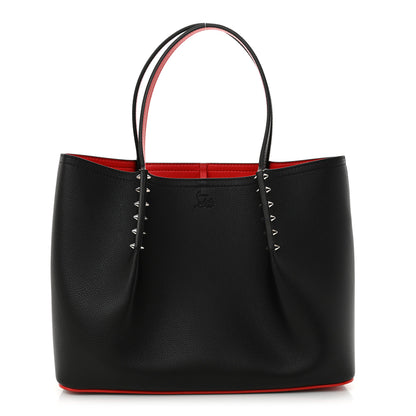 Christian Louboutin Calfskin Empire Spiked Small Cabarock Shopper Tote Black 1 of 9
