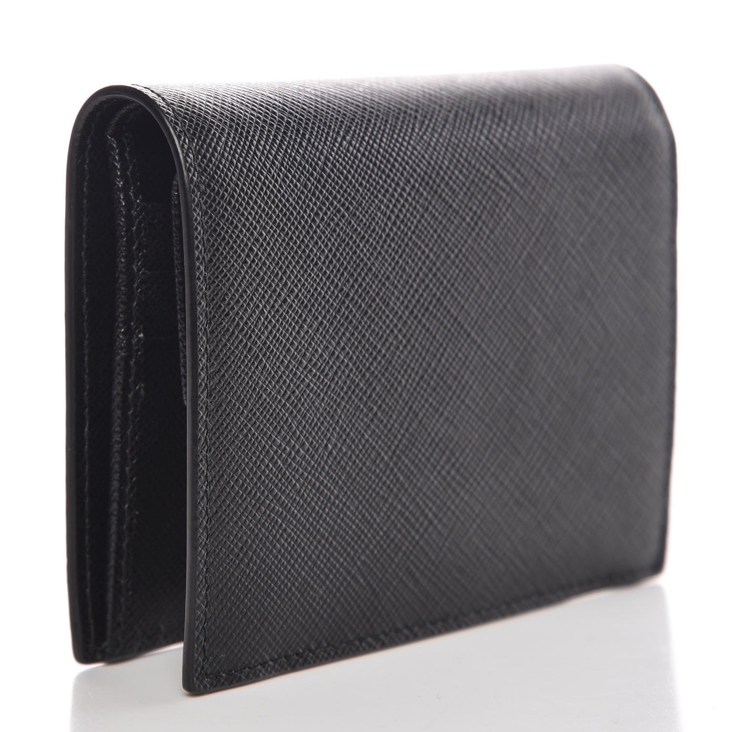 Saffiano Shine Bi-Fold Wallet Black