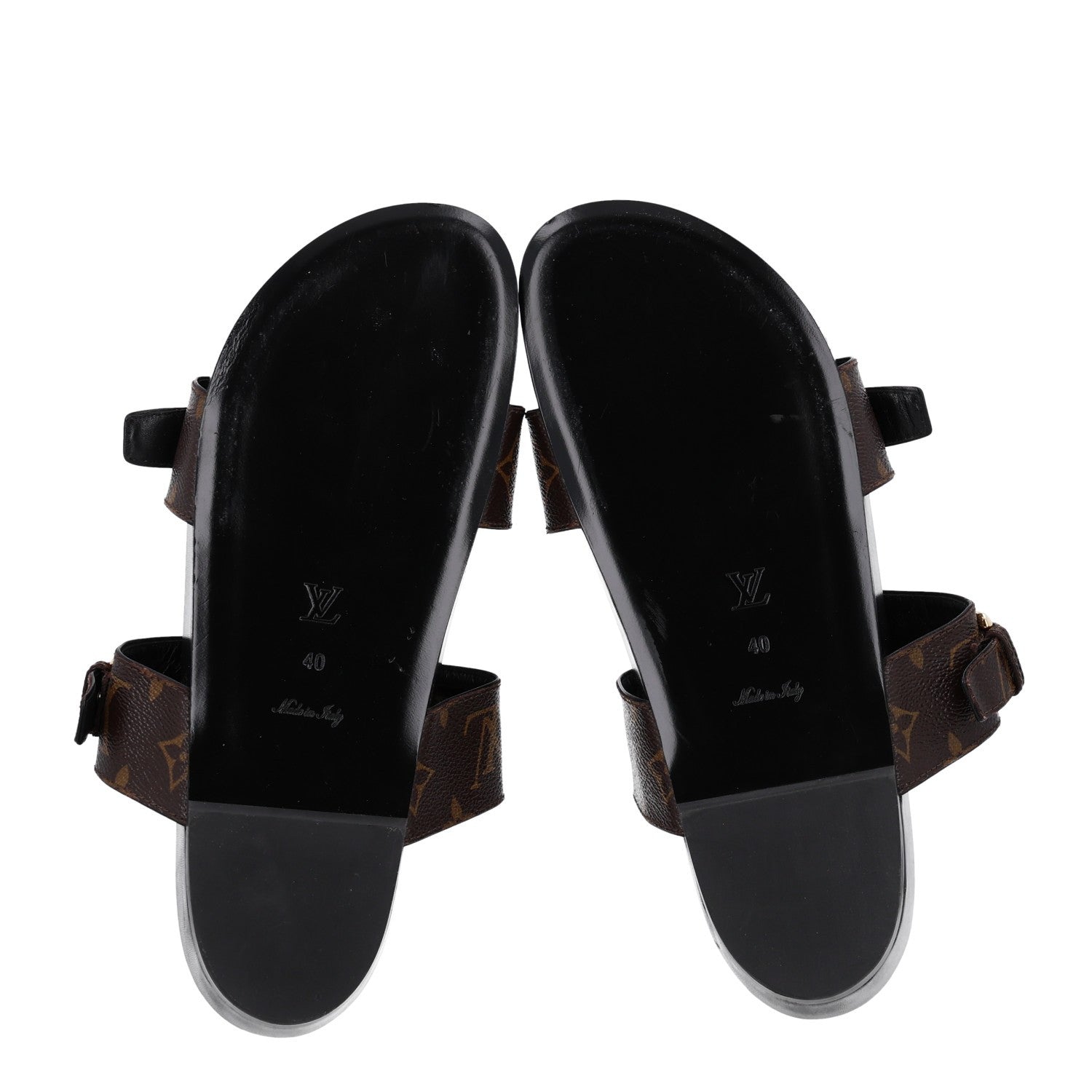 Louis Vuitton Monogram Bom Dia Mule Sandals 40 Black 7 of 11