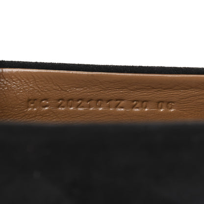 Hermes Suede Goatskin Bilbao Ballerina Flats 39 Black 8 of 9