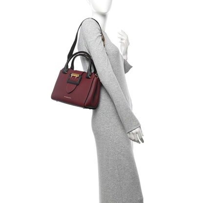 Burberry Soft Grain Calfskin Small Buckle Tote Antique Red 2 of 11