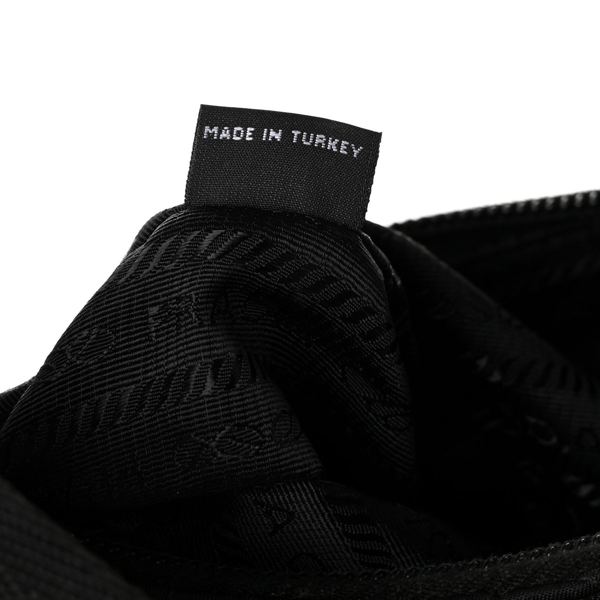 Prada Tessuto Nylon Stitched Shoulder Bag Black 7 of 13