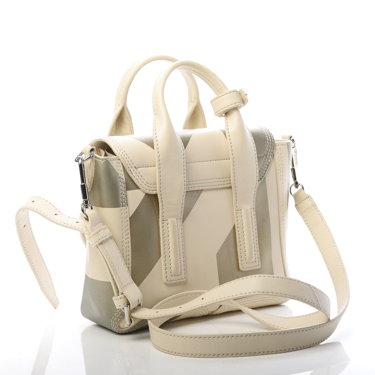 3.1 Calfskin Mini Pashli Trapeze Satchel Powder Champagne