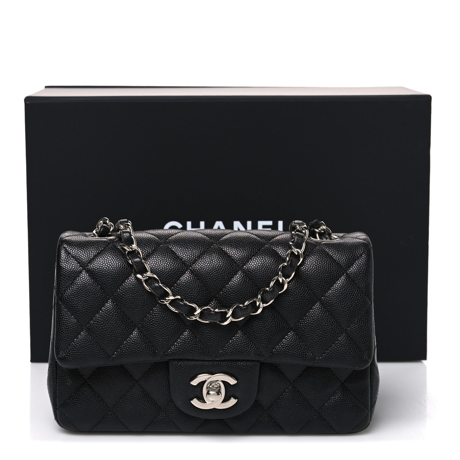 Chanel Caviar Quilted Mini Rectangular Flap Black 12 of 12