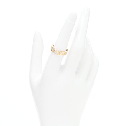 Cartier 18K Yellow Gold Diamond 4mm LOVE Wedding Paved Band Ring 55 7.25 2 of 5