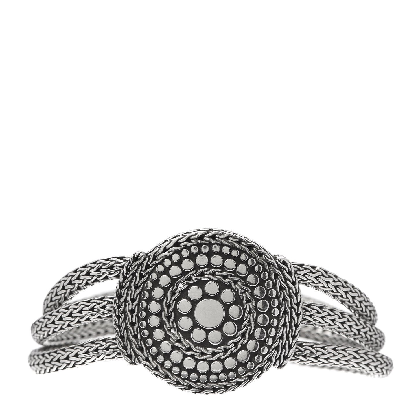 Sterling Silver Dot Nuansa Large Round Station Bracelet