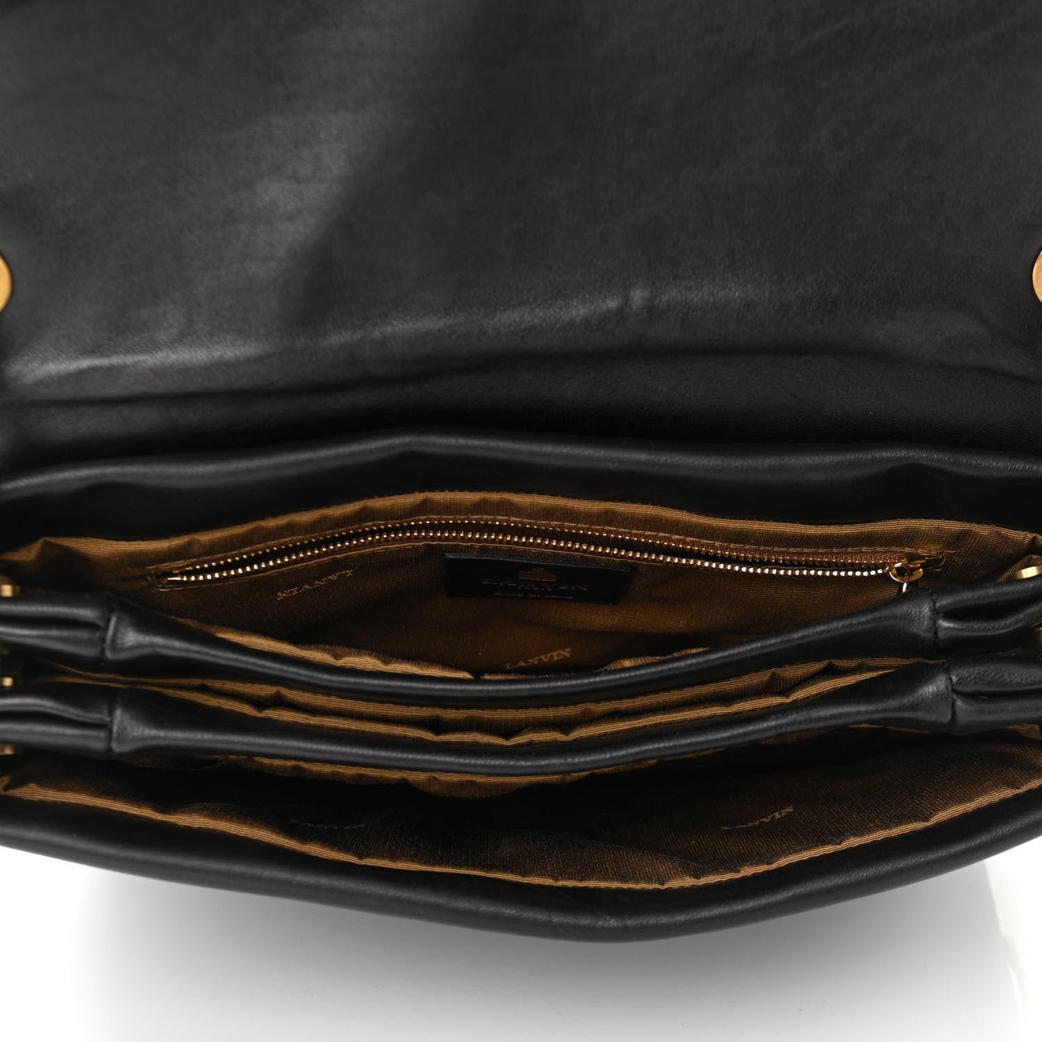 Lanvin Lambskin Quilted Medium Sugar Flap Shoulder Bag Black 6 of 11