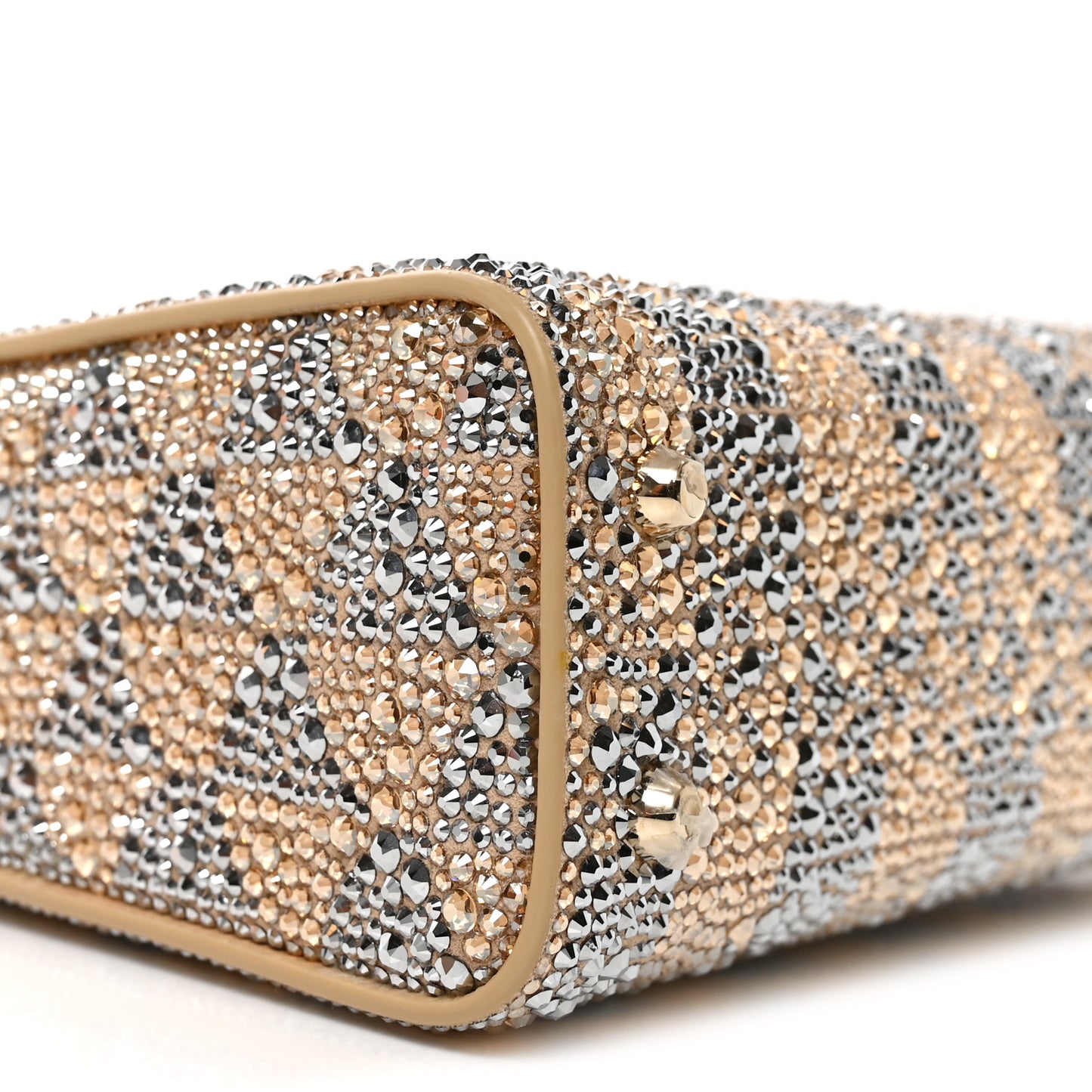 Calla Crystal Serpenti Duo Top Handle Bag Gold Silver