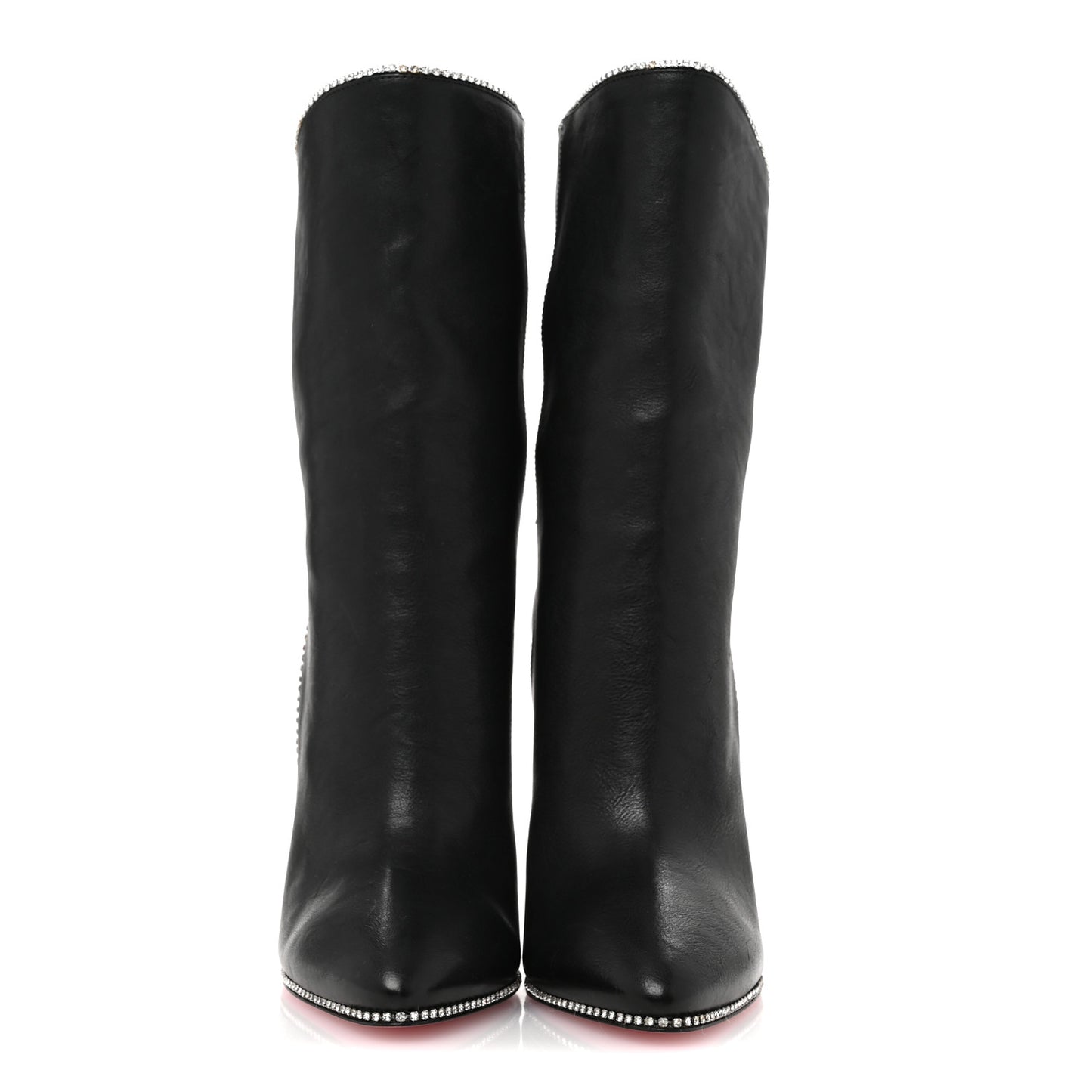 Calfskin Crystal Fosca Boots 36 Black
