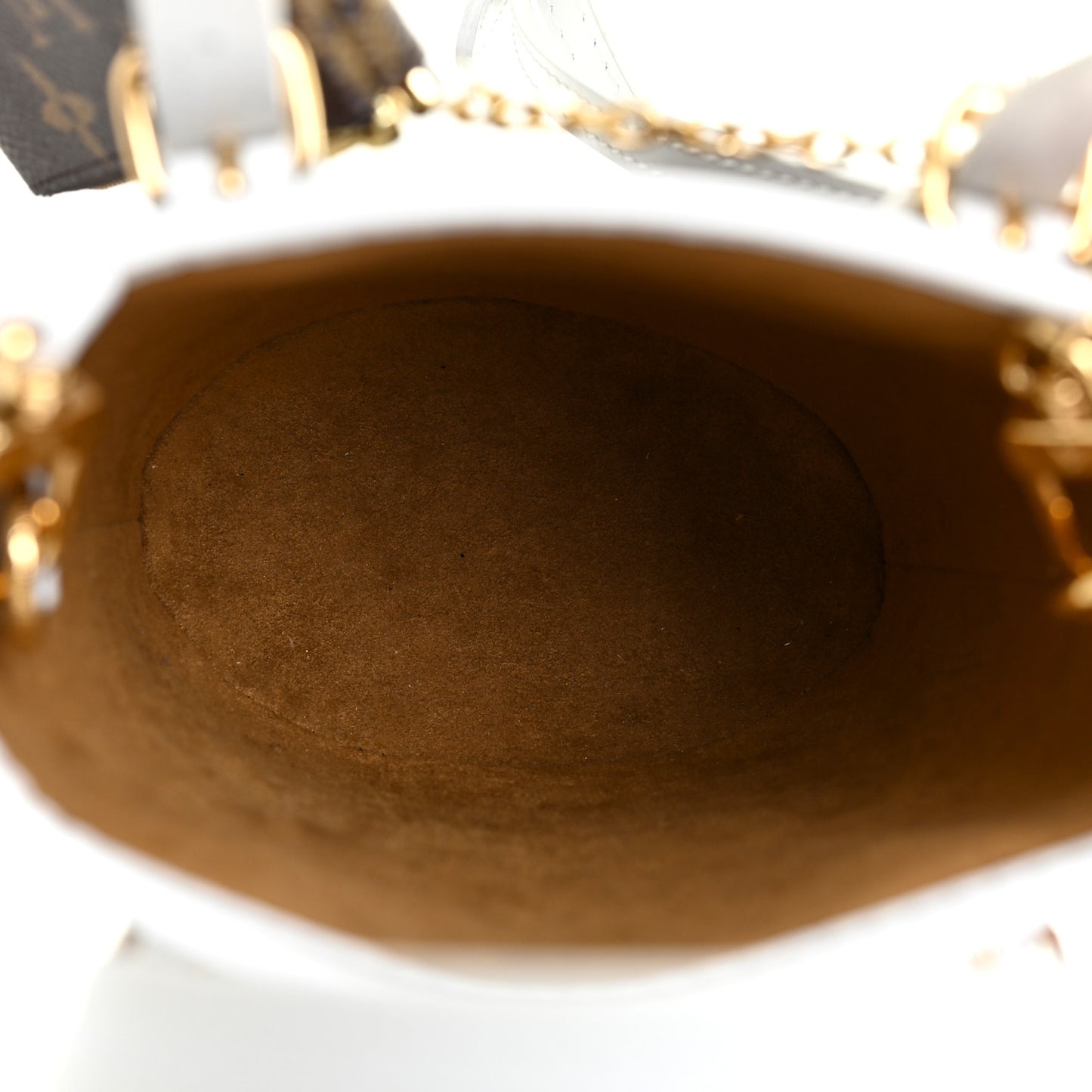 Monogram LV Match Nano Bucket Bag White