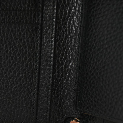 Gucci Dollar Calfskin Medium GG Zip Around Wallet Black 6 of 7