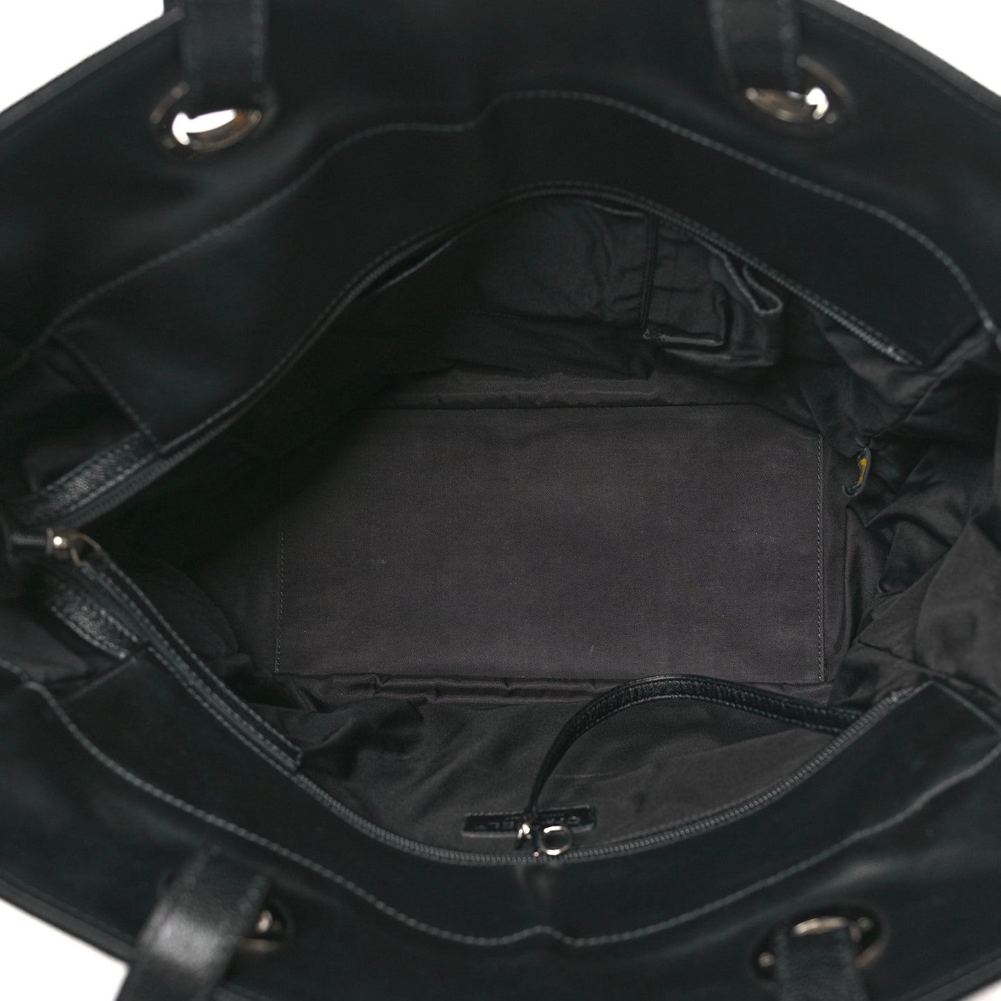 Coated Canvas Quilted Large Paris Biarritz Tote Black