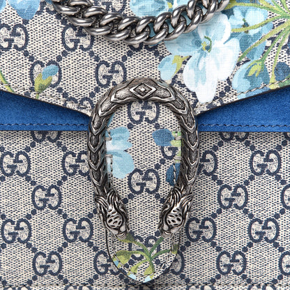 Gucci GG Supreme Monogram Blooms Mini Dionysus Shoulder Bag Beige Navy Vintage Blue 10 of 10