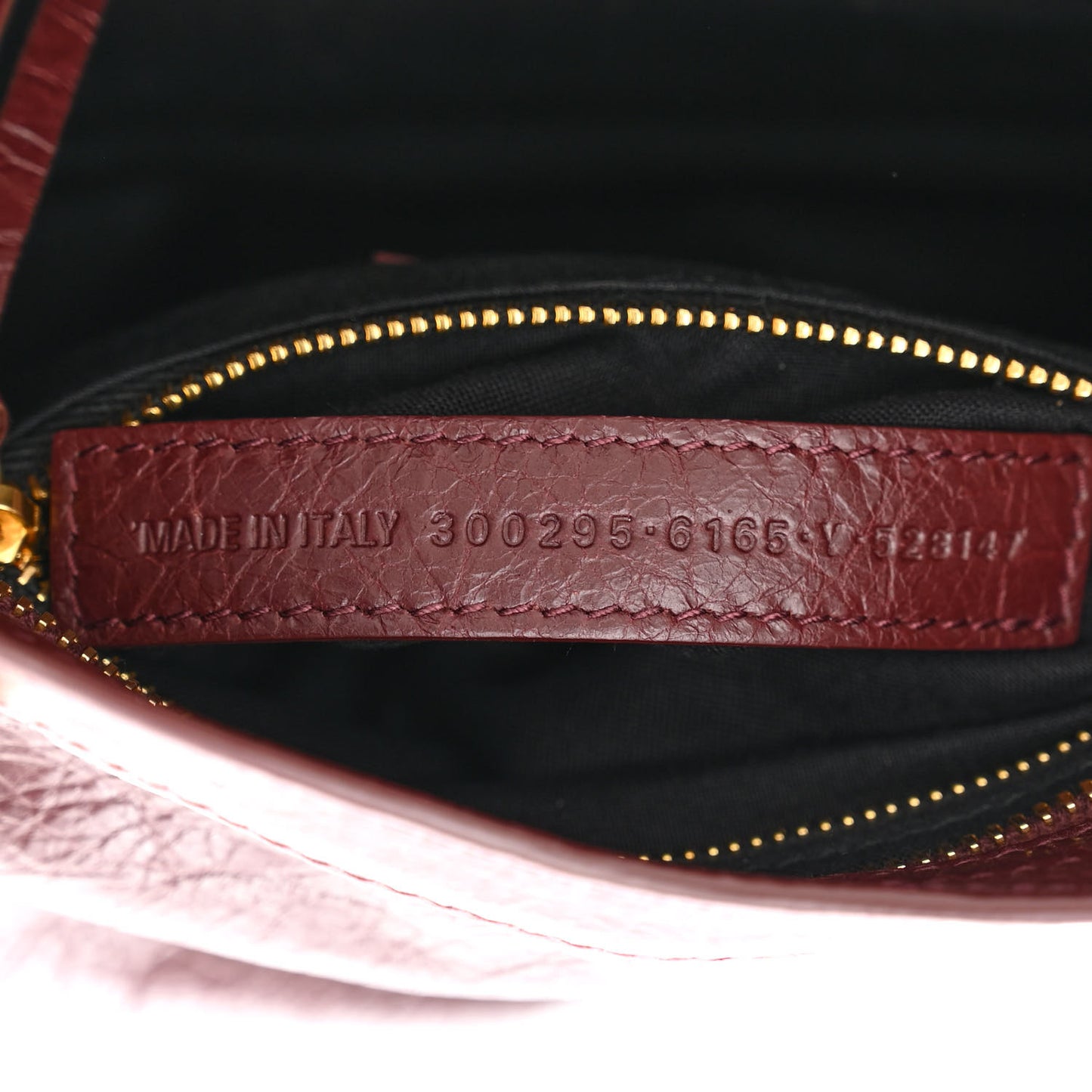 Agneau Classic Gold Hardware Mini City Burgundy