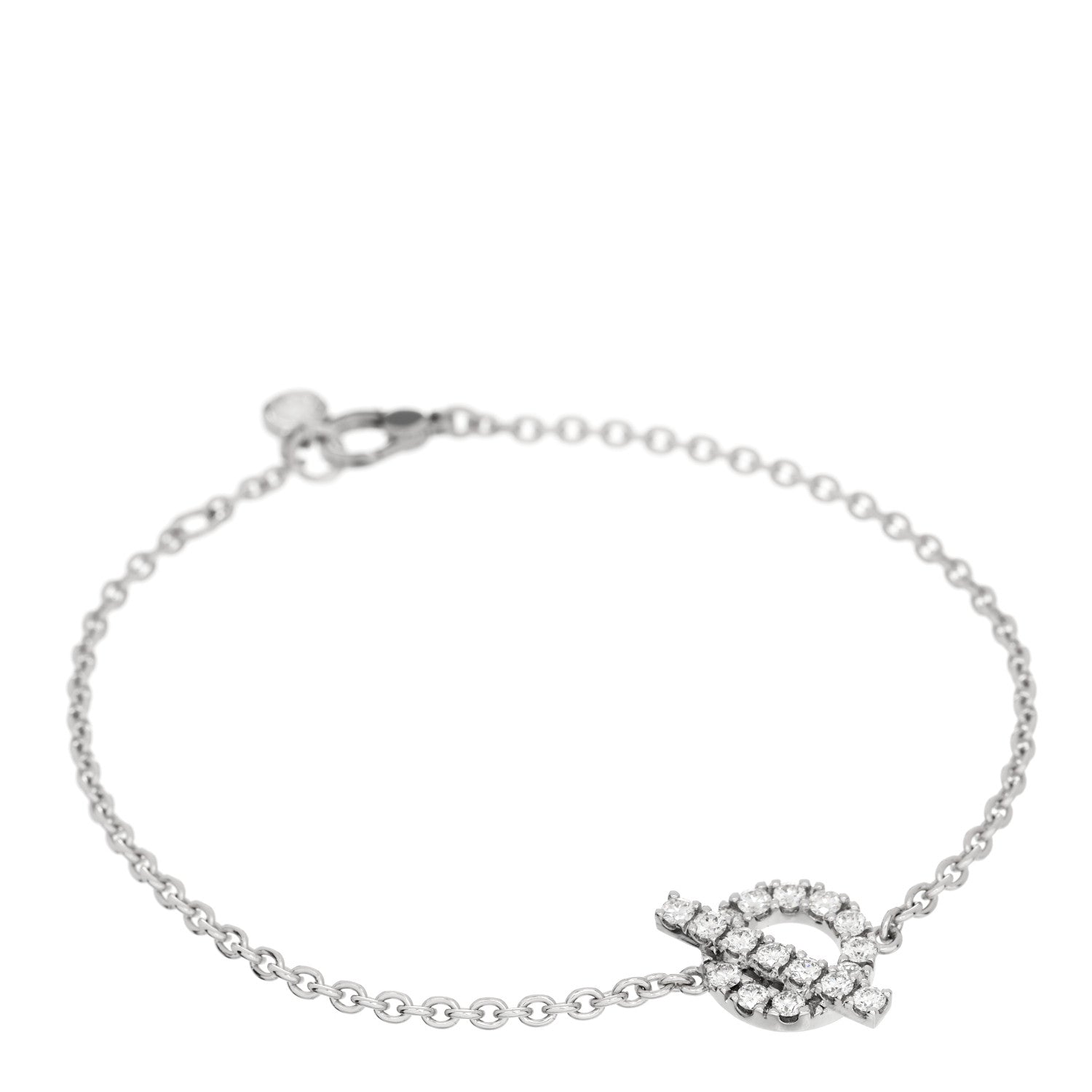 Hermes 18K White Gold Diamond Finesse Bracelet ST 1 of 4