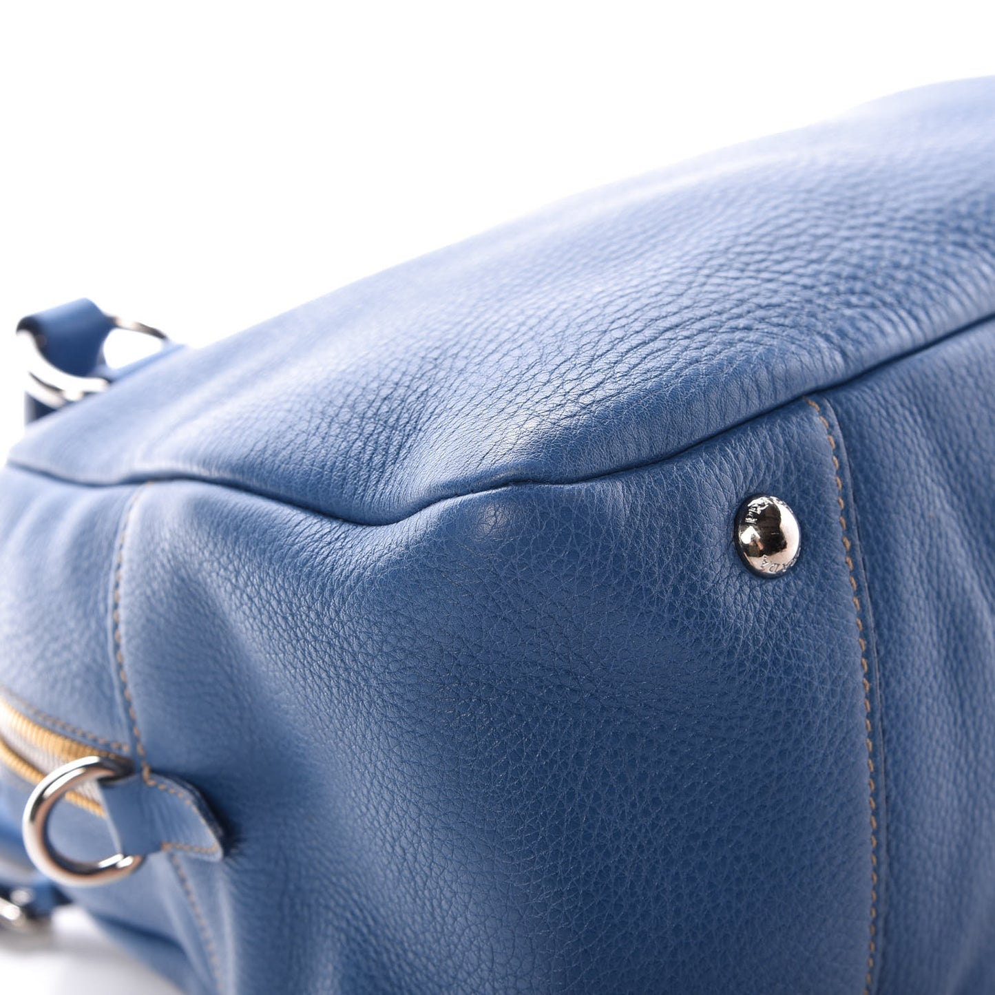 Vitello Daino Dome Satchel Cobalto