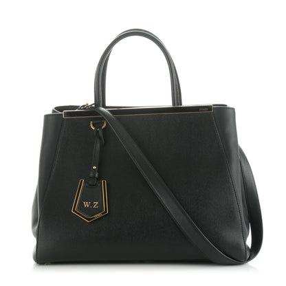 Fendi Vitello Elite Regular 2Jours Tote Black 1 of 9