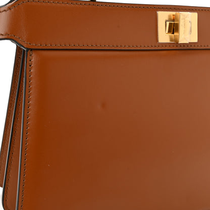 Fendi Vitello King Luxor Shiny Nappa Medium Peekaboo I SEE U East West Satchel Brandy Light Rose 10 of 10