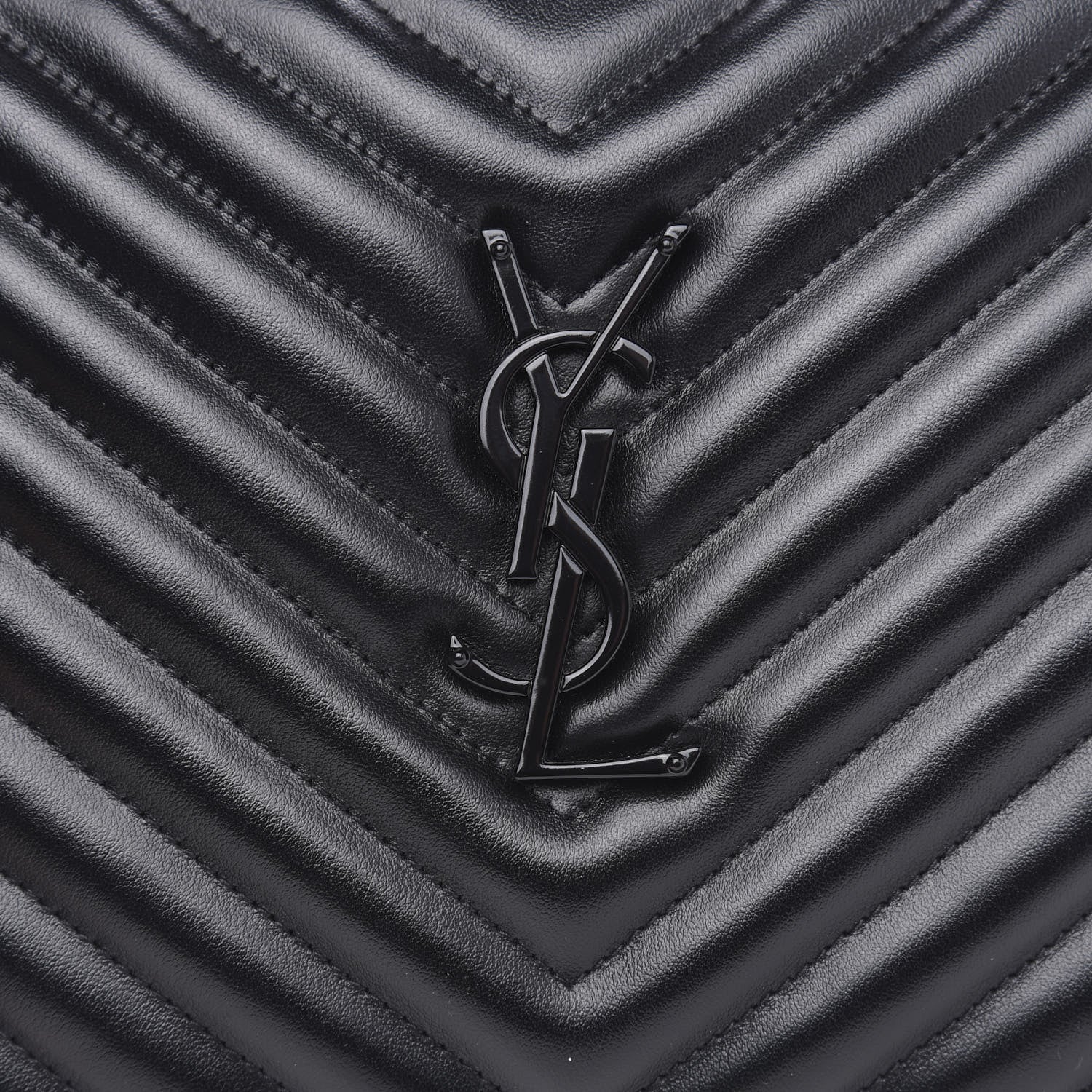 Saint Laurent Calfskin Matelasse Monogram Lou Camera Bag Black 7 of 9