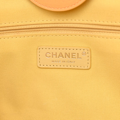Chanel Shaded Calfskin Medium Deauville Tote Orange Coral Pink 7 of 22